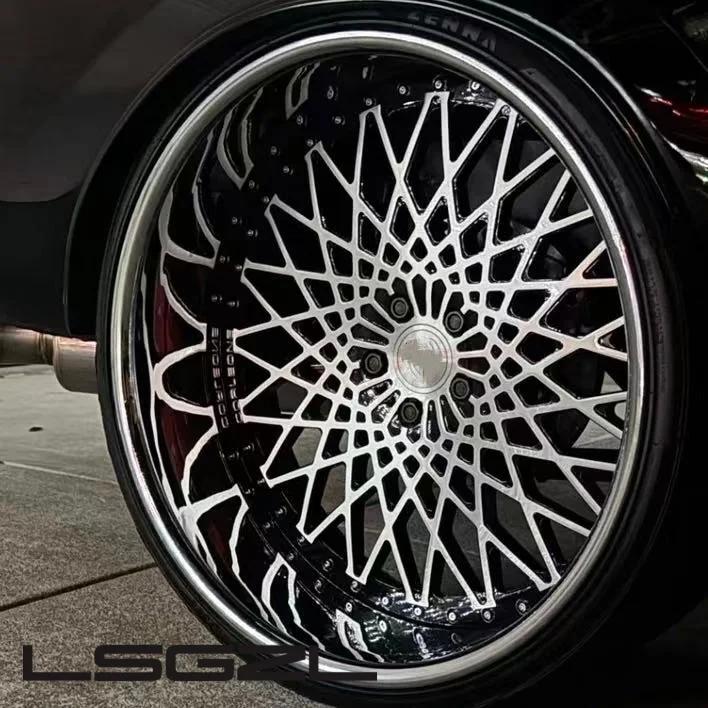 LSGZL for  Custom Forged Aluminum Alloy 2-piece Design Polish Lip 16 18 20 22 26 Inch Wheels for Mercedes BMW Truck Jeep