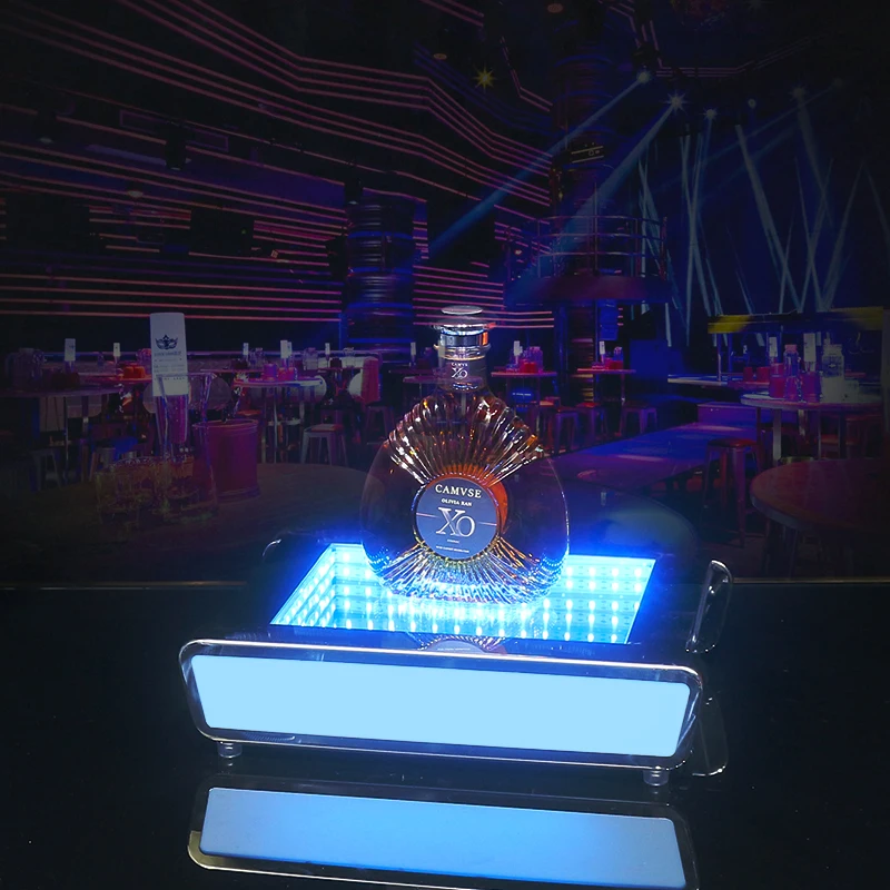 

LED Glowing Wine Stand Holder for Red Wine - Unique Light-Up Barware for KTV, Pub, Party Decor - Cool Modern Glass Display Rack