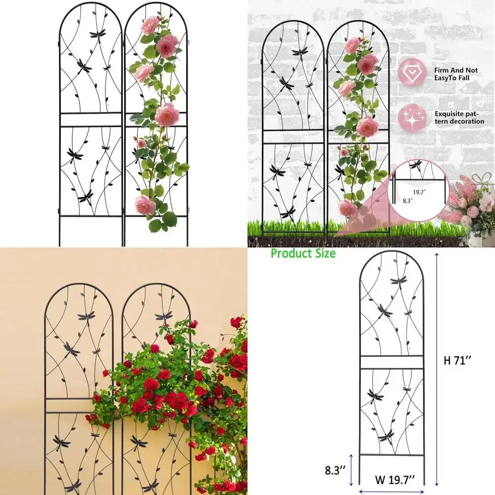 

Heavy-Duty Rustproof Metal Garden Trellis for Climbing Plants, 71 x 19.7, Ideal for Roses and Vines