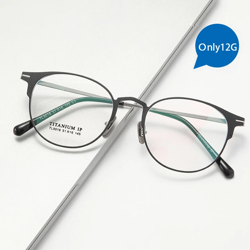 

Retro Round Eyewear Pure Titanium Women TL9018 Fashion Small Size Spectacle Luxury Optical Prescription Eye glasses Frame Men