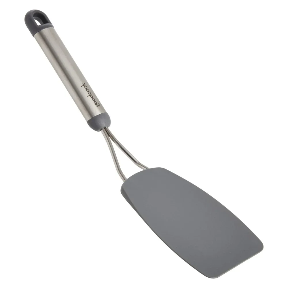 2 حزمة نايلون تيرنر آمنة للحرارة مرنة الوجه تيرنر الفطائر البيض الكوكيز دائم مقبض من الفولاذ المقاوم للصدأ تجهيزات المطابخ غير عصا