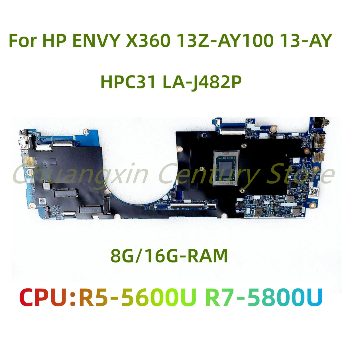 

Suitable for HP ENVY X360 13Z-AY100 laptop motherboard LA-J481P LA-J482P CPU:R5-4500U/5600U R7-4700U/5800U 8G/16G 100% Tested