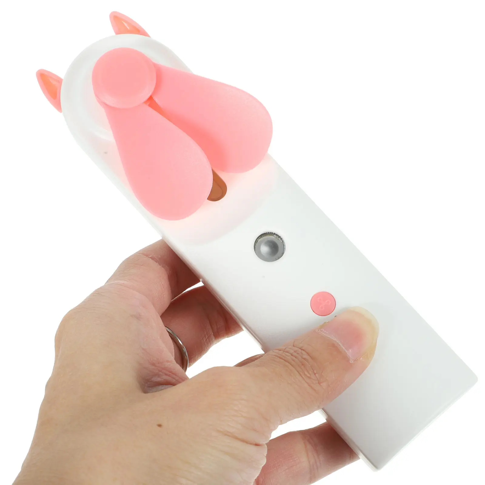 Mini USB Rechargeable Portable Cooling Fan with Mist Spray, Silent Lightweight Personal Fan for Travel