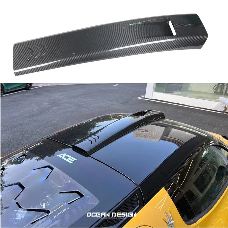 Dry carbon fiber for Maserati MC20 Carbon Fiber Body Kit  Upgraded SD Air intake on the roof of thLip Diffuser Spoiler 