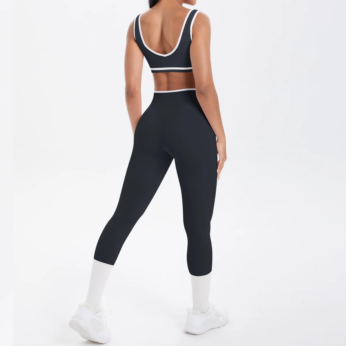 Damen-Sport-BH, Yoga-Hosen-Set, schnell trocknende Leggings, Fitness, Sport, Sommer, Yoga-Top, Push-Up, hoch taillierte Yoga-Sport-Leggings – Detail 7