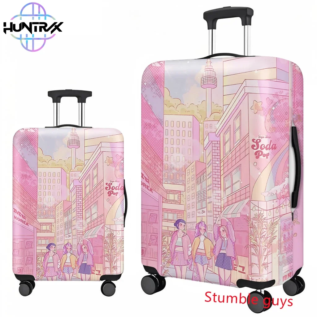 العصرية Kpop شيطان الصيادين غطاء الأمتعة 18-32 بوصة حقائب أنيمي طباعة الوقوف حامي السفر #4