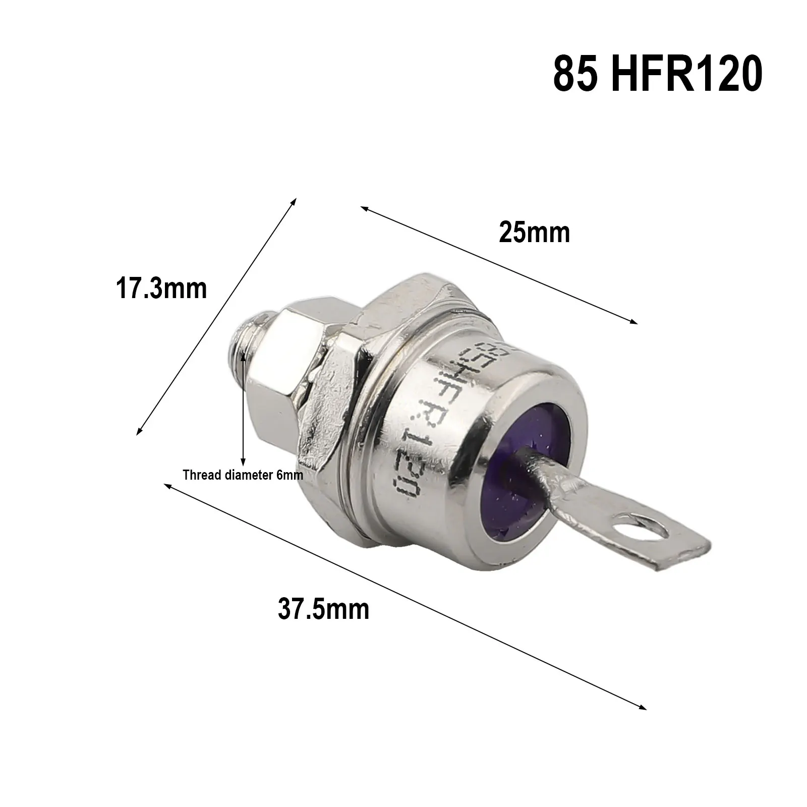 1 Pair 85A 1200V Industrial Diode with for stud Mount Design 85HF120 and 85HFR120 for Electrical Systems 1 Pair