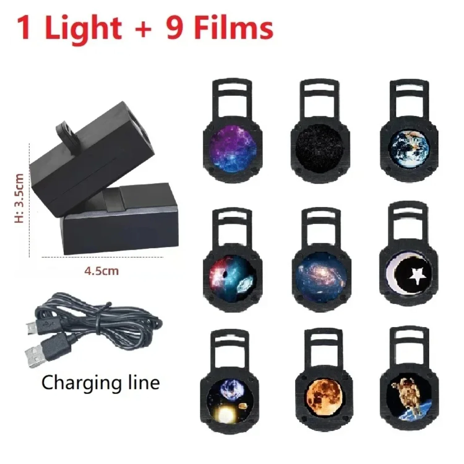 New LED Star Projector Lamp for Bedroom Wall Decor, Creating Atmospheric Earth Projection and Planetarium Background Atmosphere