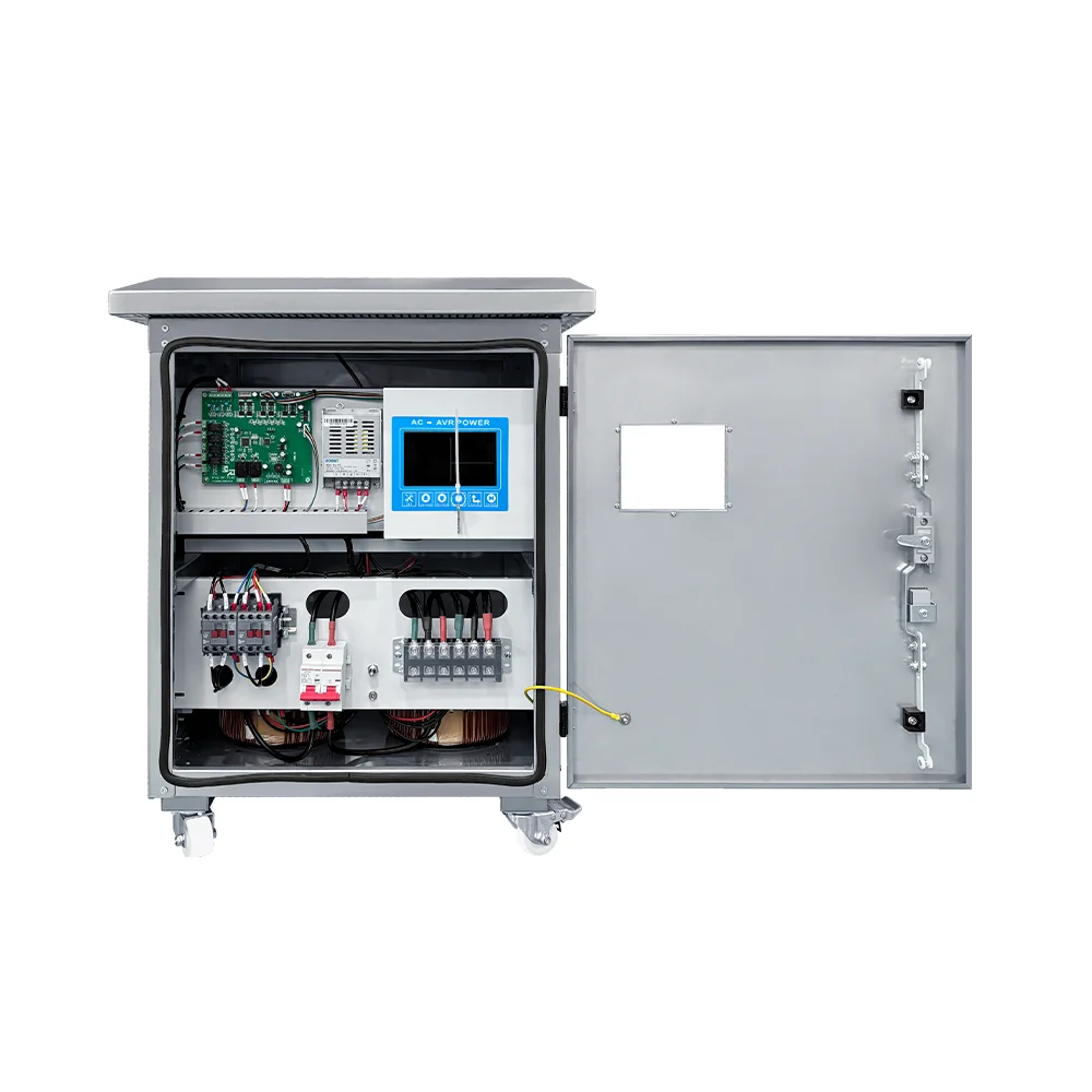 Bidirectional Servo Motor with Pure Copper Coil 60KVA 3 Phase AVR Voltage Stabilizer With Independent Control of Each Phase