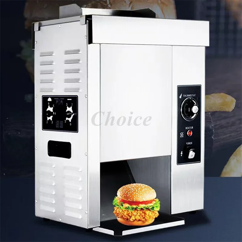 220V Multifunctional Chain Type Hamburger Baking Oven Commercial Automatic Burger Grill Machine