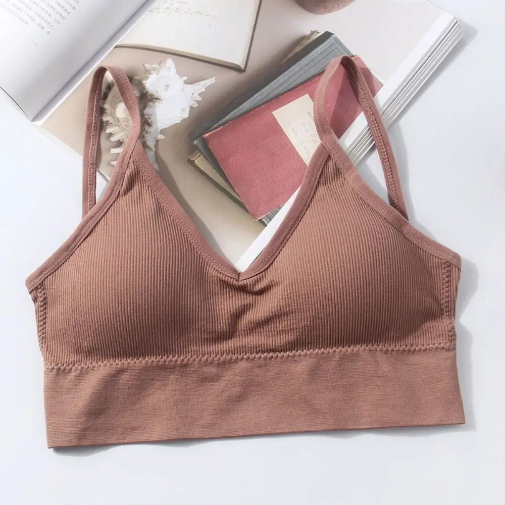 

Нейлоновый спортивный бюстгальтер на тонких бретелях Спортивный бюстгальтер для бега Топы Бесшовный бюстгальтер с низкой спинкой Фитнес Бюстгальтеры пуш-ап Женский спортивный бюстгальтер Женский