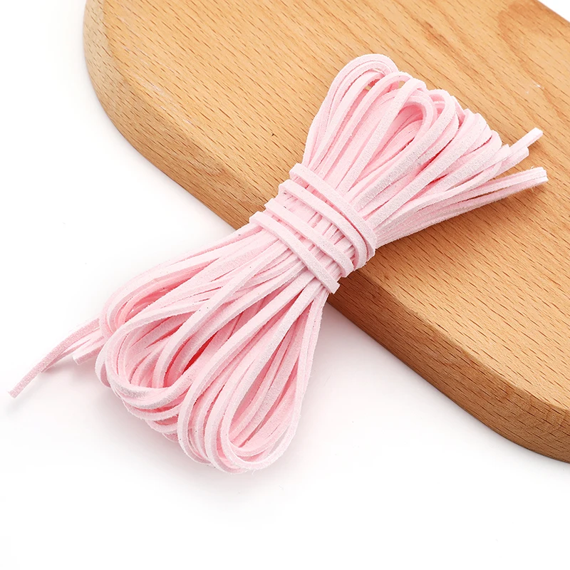 5m/los 1m/strip 2.5mm Flat Faux Suede Braided Cord Korean Velvet Leather Handmade Thread String Rope For DIY Jewelry Making V156