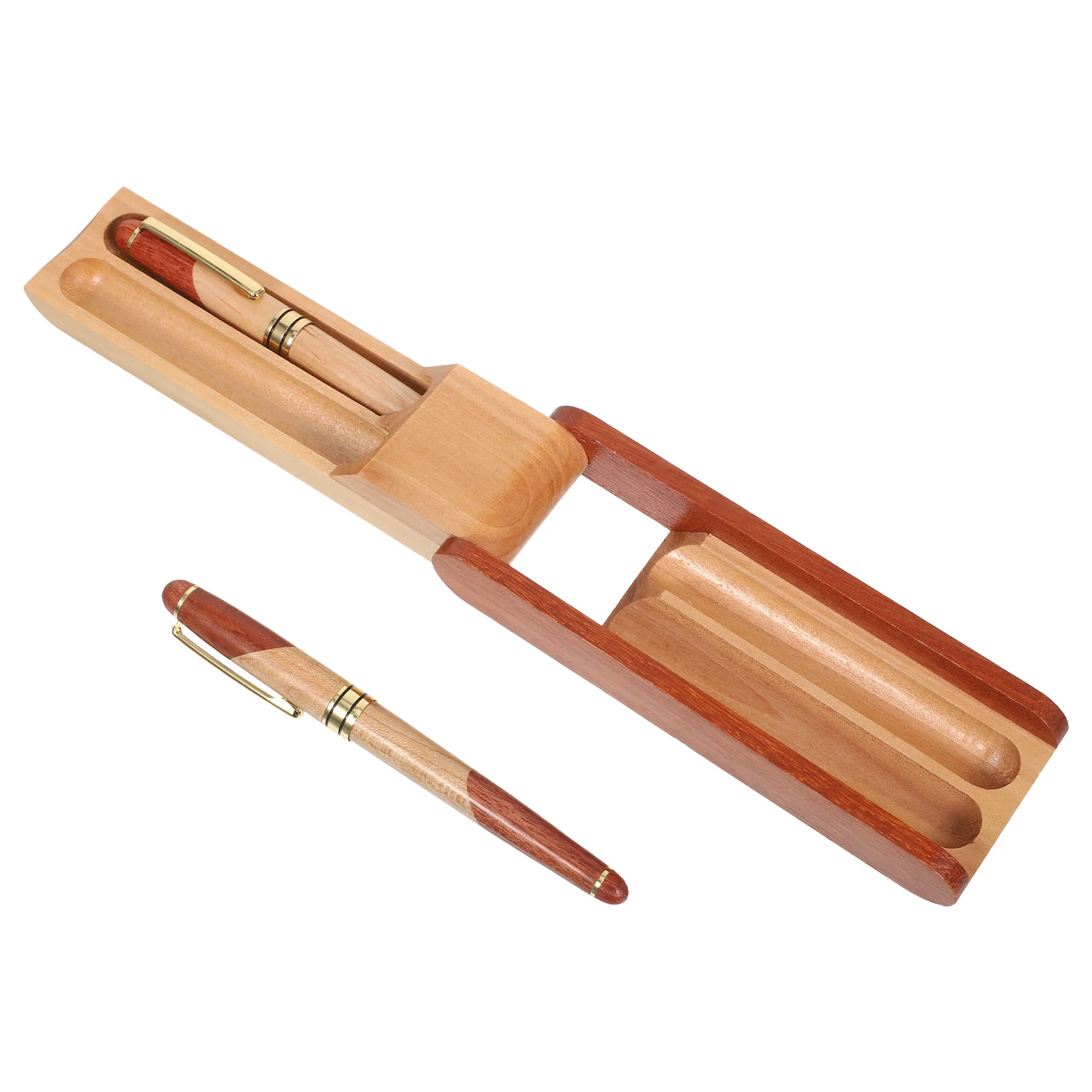 

Тонкая авторучка, набор шариковых ручек, элегантная деревянная коробка, офисные школьные канцелярские принадлежности, подарок, написание заметок, офисные канцелярские принадлежности