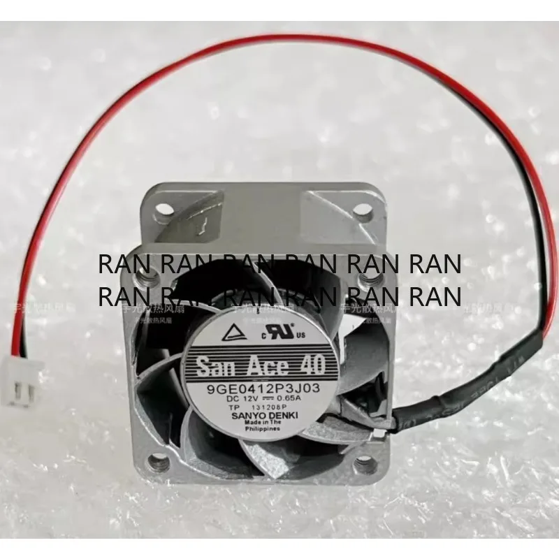 

New Cooler Fan for Sanyo 9GE0412P3J03/4 12V 0.65A 0.15A 4028 4cm aluminum frame Cooling fan 40*40*28MM