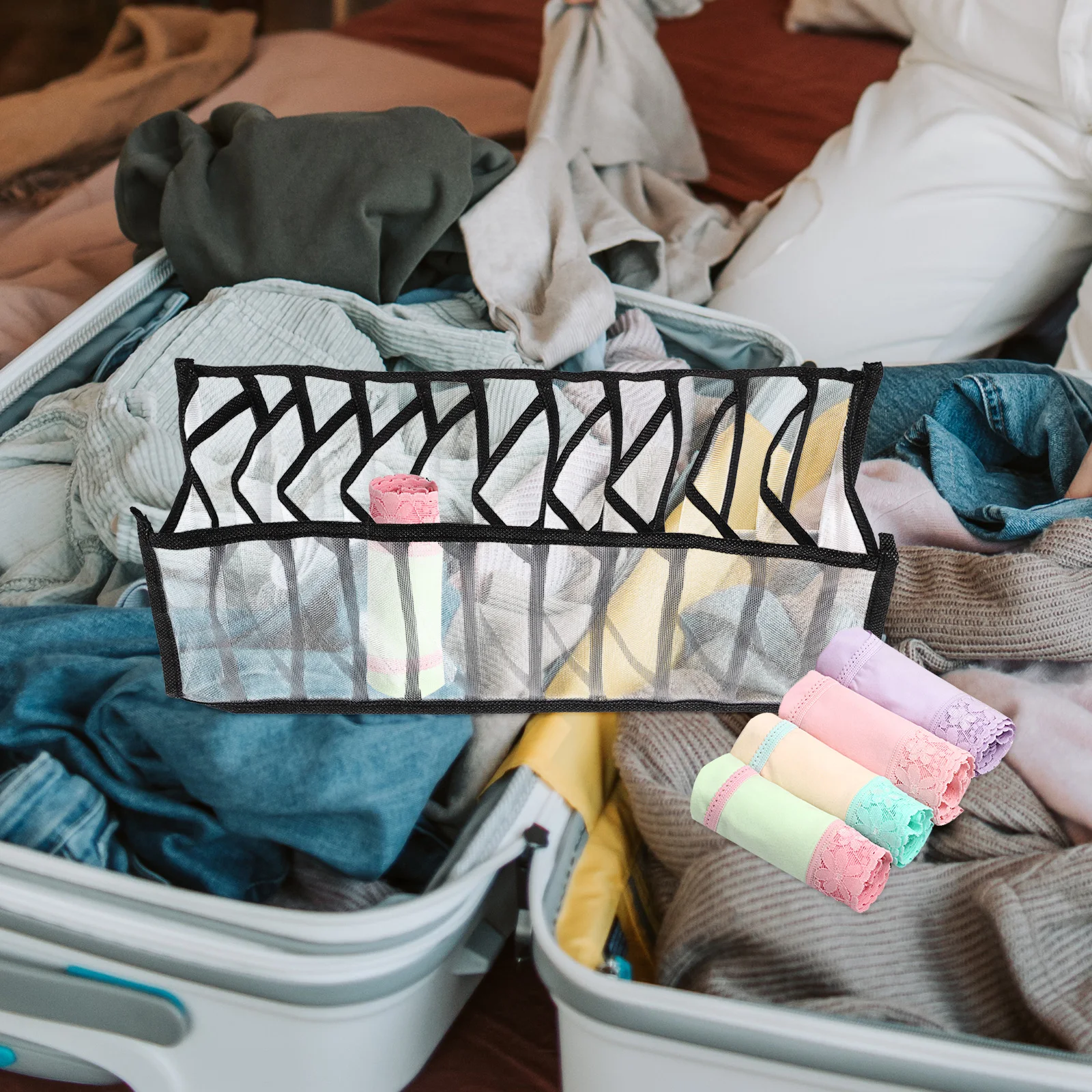 

Underwear Storage Box Bra Closet ganizer Cloth Boxes Foldable Drawer Socks Holder Towel Container Wardrobe Clothes Case