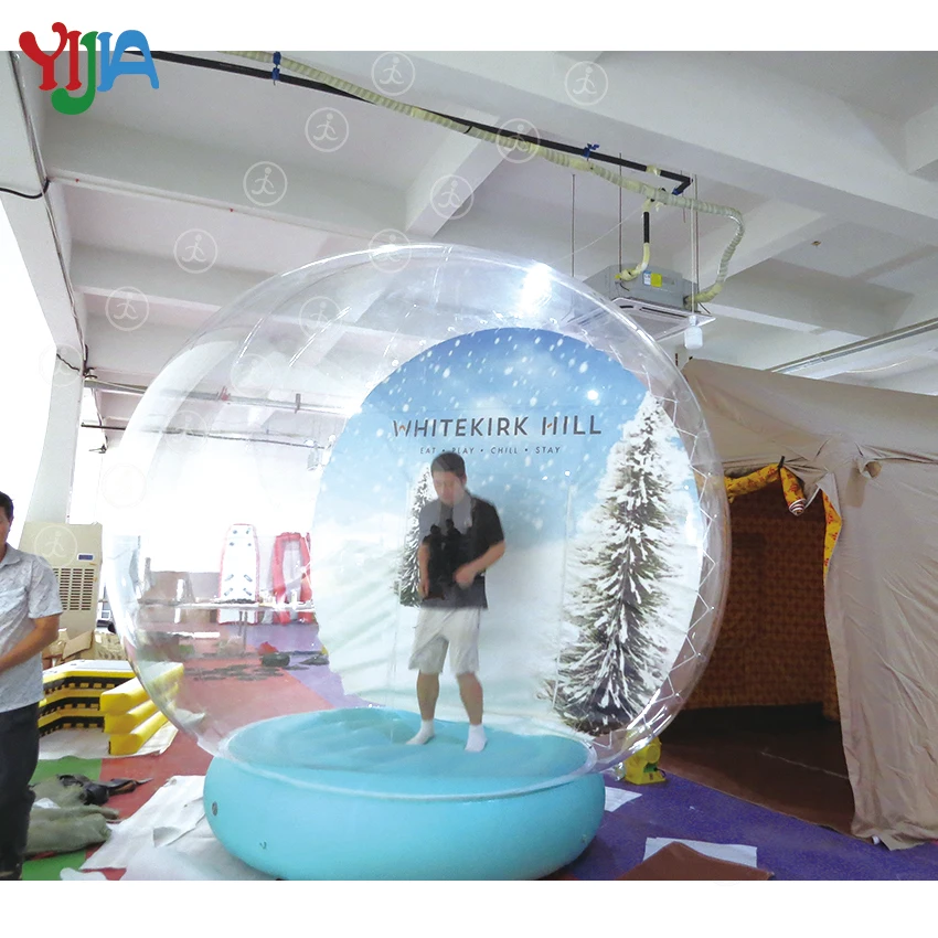 High Quality Transparent Inflatable Snow Globe Outdoor Human Size Decorations Inflatable Snow Globe For Christmas Decoration