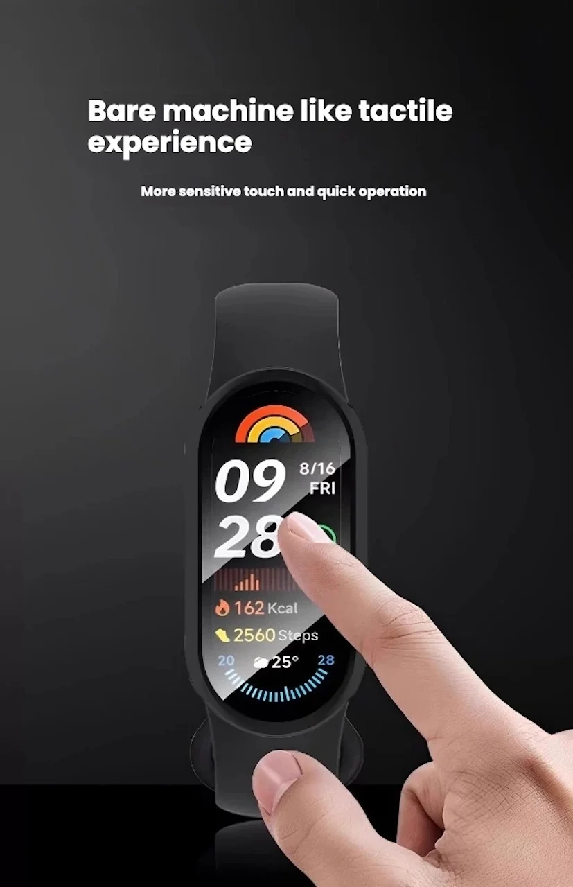PC+tempered glass For Xiaomi Mi Band 10 9 8 Anti-scratch Cover Protector Bumper For Xiaomi MiBand 10 9 intelligence Accessories