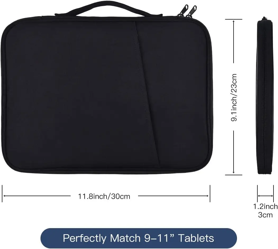 

12.9 Inch Tablet Carrying Bag for Samsung Galaxy Tab S9+ Plus/S8+/S7+ Plus/S7 FE 12.4" & 13 inch iPad Pro M4, iPad Air M3 M2