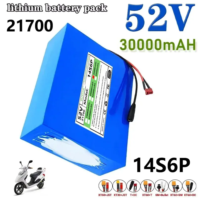 21700 52V 30Ah 14S6P Batterie Lithium-ion 1500W BMS 30A Batterie Lithium-ion Polymère Pour Batteries De Moteur Automobile