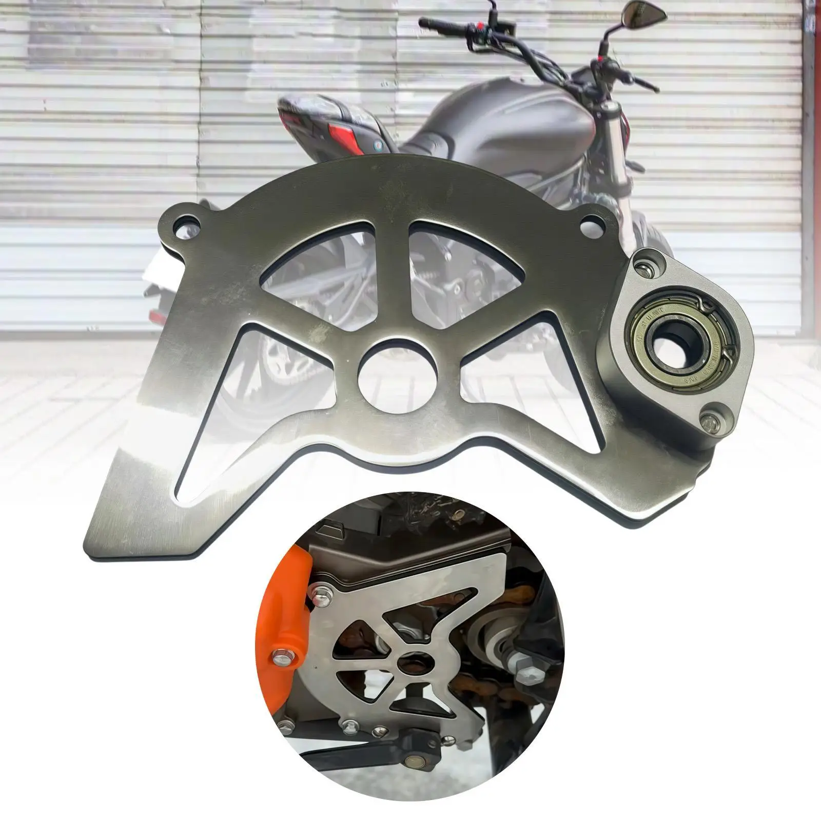 

Engine Sprocket Cover Protector Durable Stainless Steel Transmission Guard Attachment for Yamaha DT230