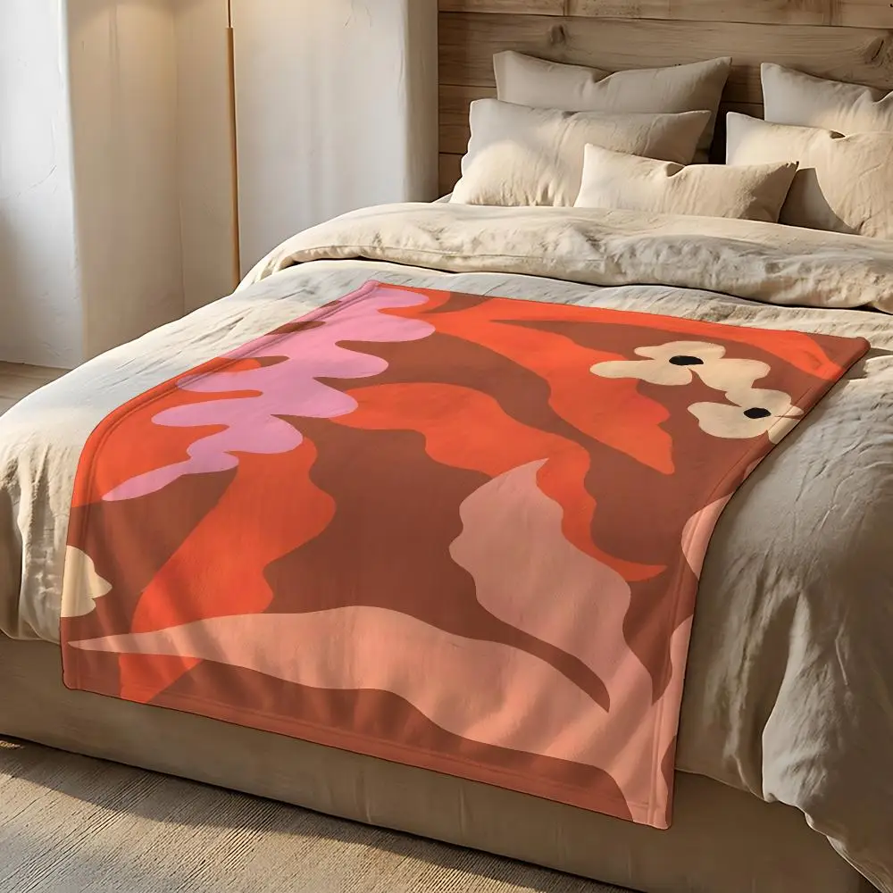 Artist Sylvia Takken Throw Short Plush Throw Blanket Soft Skin-Friendly Multi-Scene Home Office
