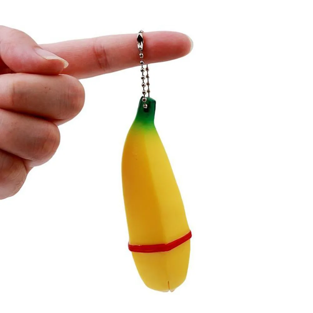

Keychain Banana Toy Fidget Toys Fun and Stress-relieving Hanging Squeeze Fruit Strawberry