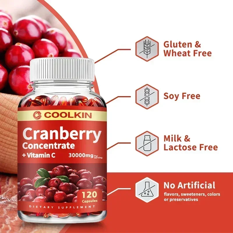 Cranberry - Urinary Tract UT Cleanse & Bladder Health, Gut Health, Immunity - with Vitamin C