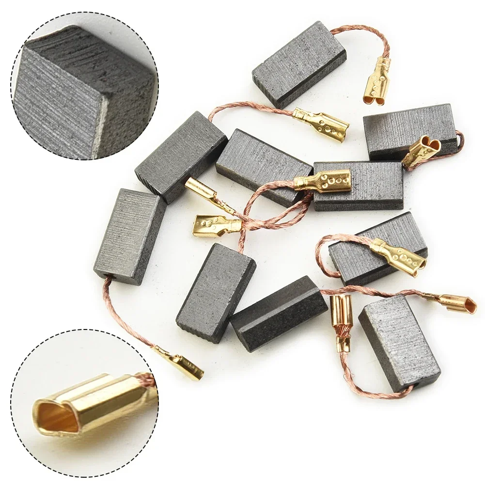 10Pcs Electric Motor Carbon Brushes Replacement For Power Tool Hammer Drills Circular Saws Replacement Carbon Brush Accessories