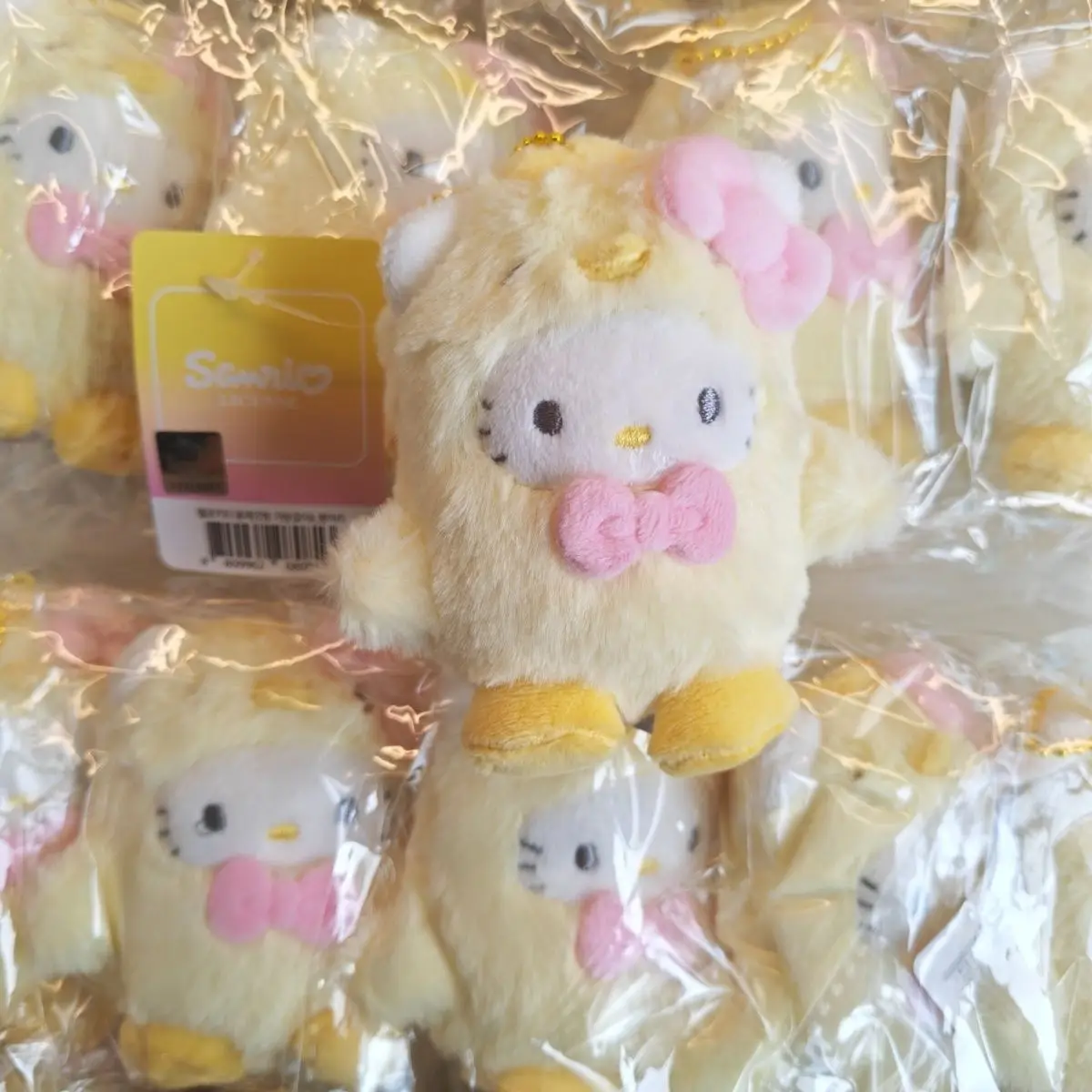 Sanrio Hello Pochacco Cross-Dressing Chick Conjoined Coat Outfits Chain Buckle Plush Keychain Backpack Pendant Key Decoration