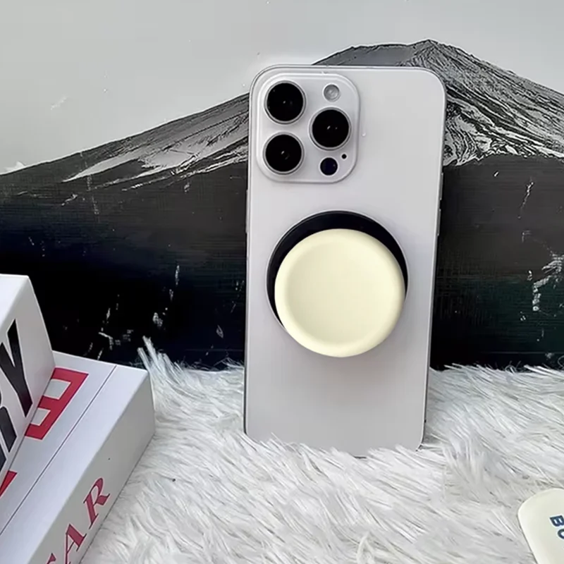 18 لونًا من قبضة الهاتف المغناطيسية مع غطاء سيليكون ملون معكرون مناسب للهواتف الذكية لهواتف iPhone/Samsung