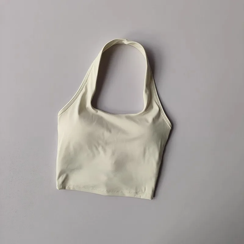 Damen Neckholder-Fitness-BH, Sexy Rückenfreier Gym-Workout-Yoga-BH, Crop-Top-Sport-BH für Aktivbekleidung – Detail 3