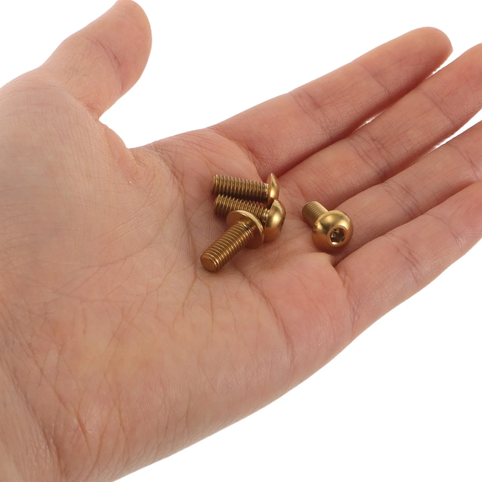 

4Pcs Bicycle Bottle Cage Screws M5x12mm Sturdy Replacement Bolts for Bike Water Holder Secure Mounting Fast Installation Golden