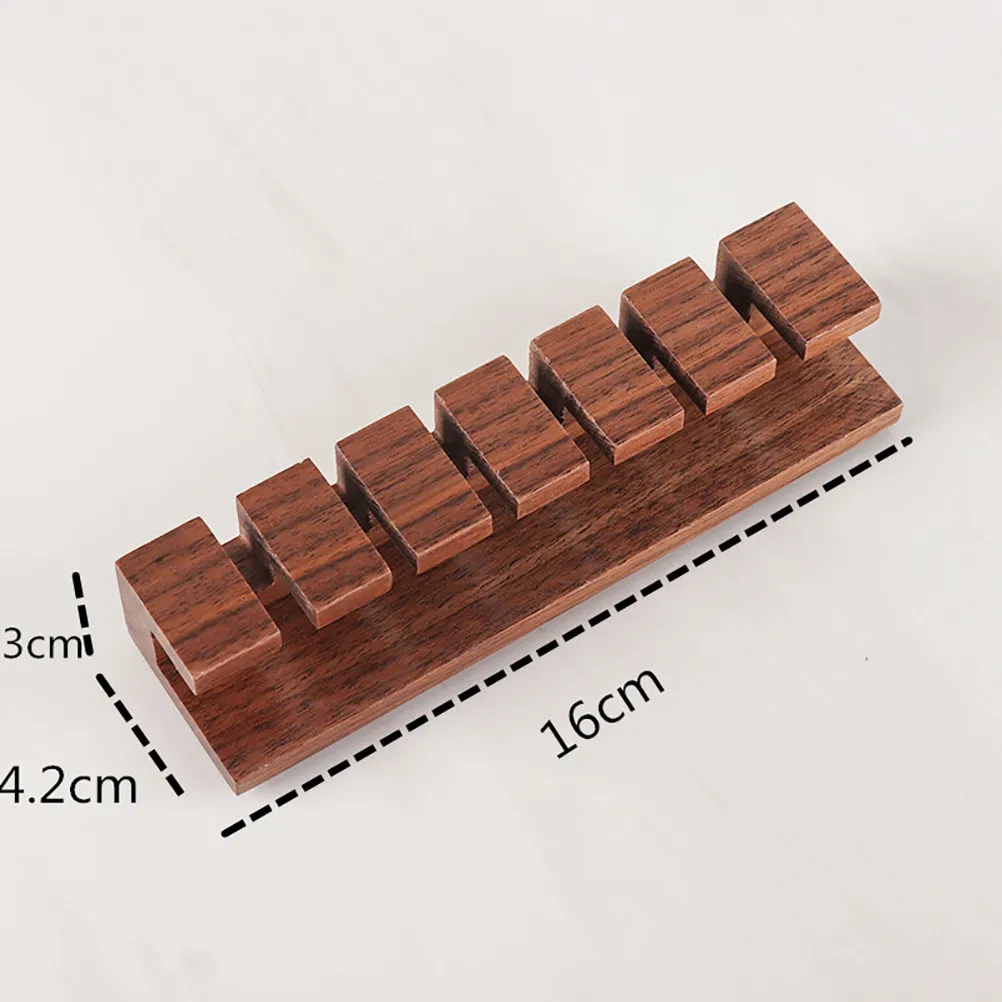 1Pcs Wood Cable Organizer Clip Easy Install Removable Adhesive Pad for Computer TV Power USB Network Cables Home Office Use