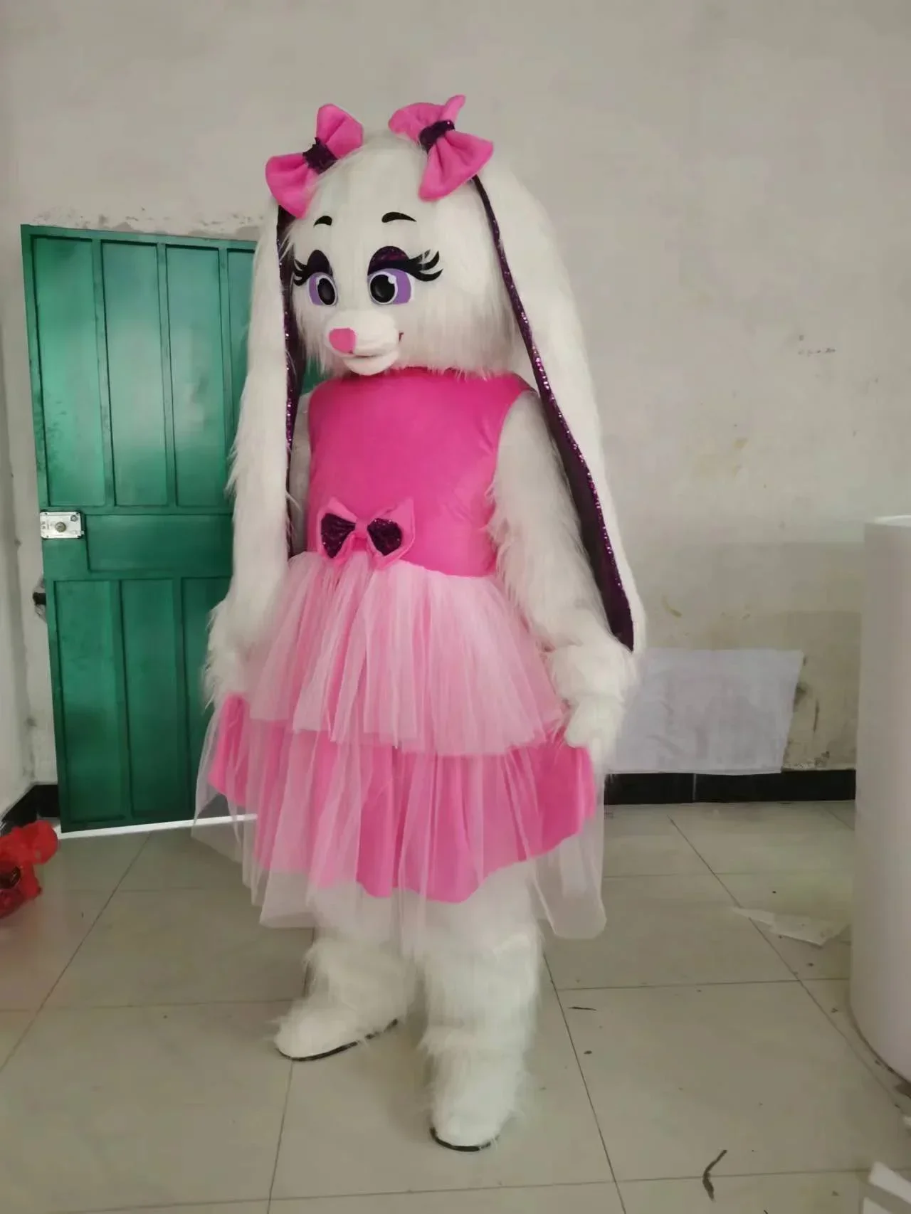 Nieuwe Volwassen Halloween Kerst Schattige Haas Konijn Mascotte Fancy Cartoon Mascotte Kostuum Pluche Fancy Dress Mascotte Kostuum