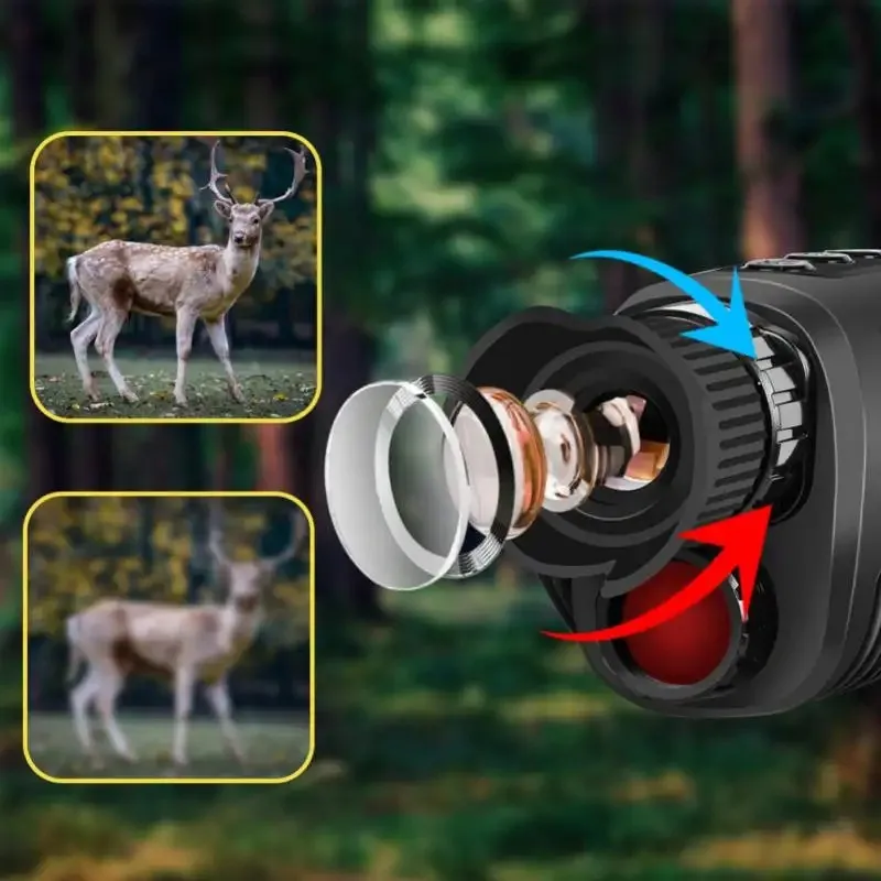 Night Vision Device Monocular Distanc HD Infrared Infrared Zoom Use Photo Video Full Dark Viewing For Hunting Observing Animals