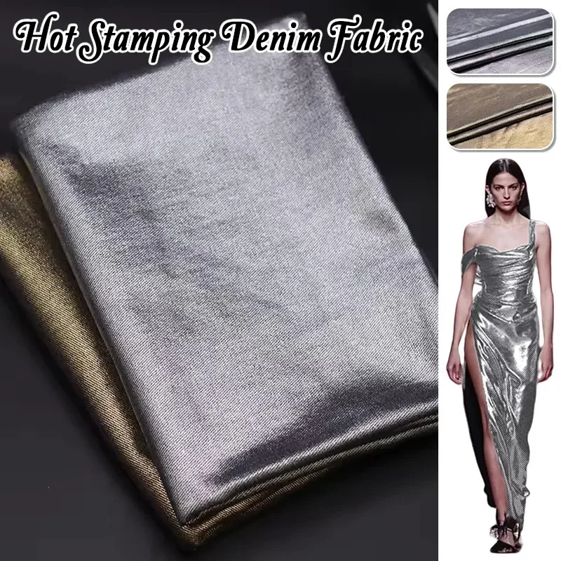

1M Thick Water Washed Denim Fabric for Diy Clothing Comfortable Designer Wear Hot Stamping Fashion Projects Craft Material