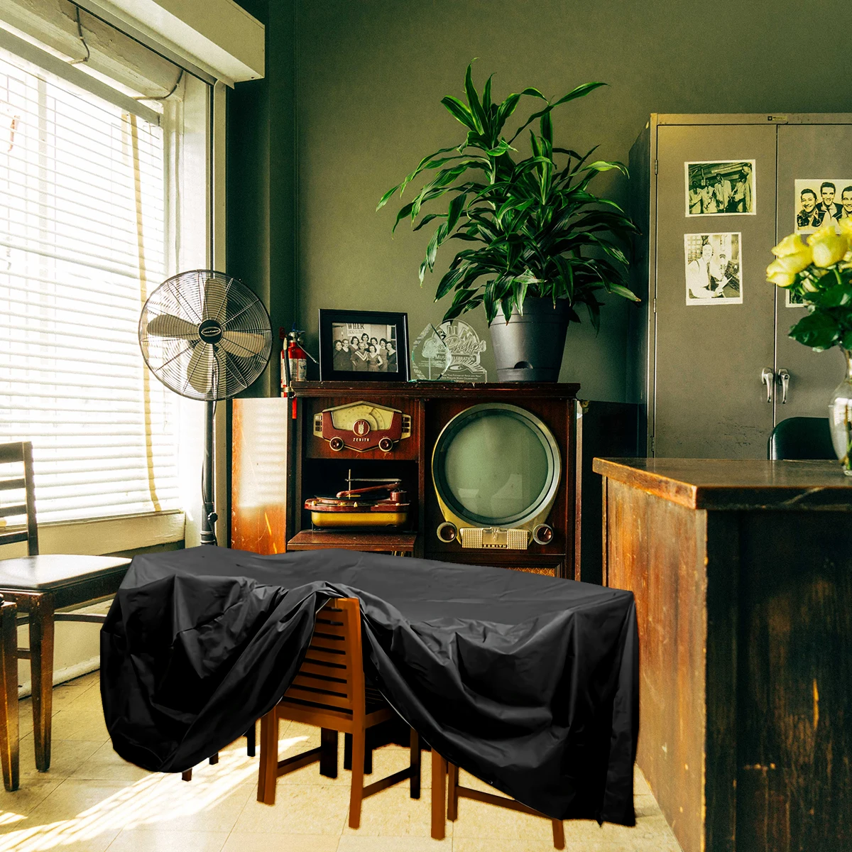 غطاء أثاث مقاوم للماء 350x260x90 سنتيمتر اضافية قوية المسيل للدموع مقاومة أريكة خارجية غطاء Loveseat مع الثقوب