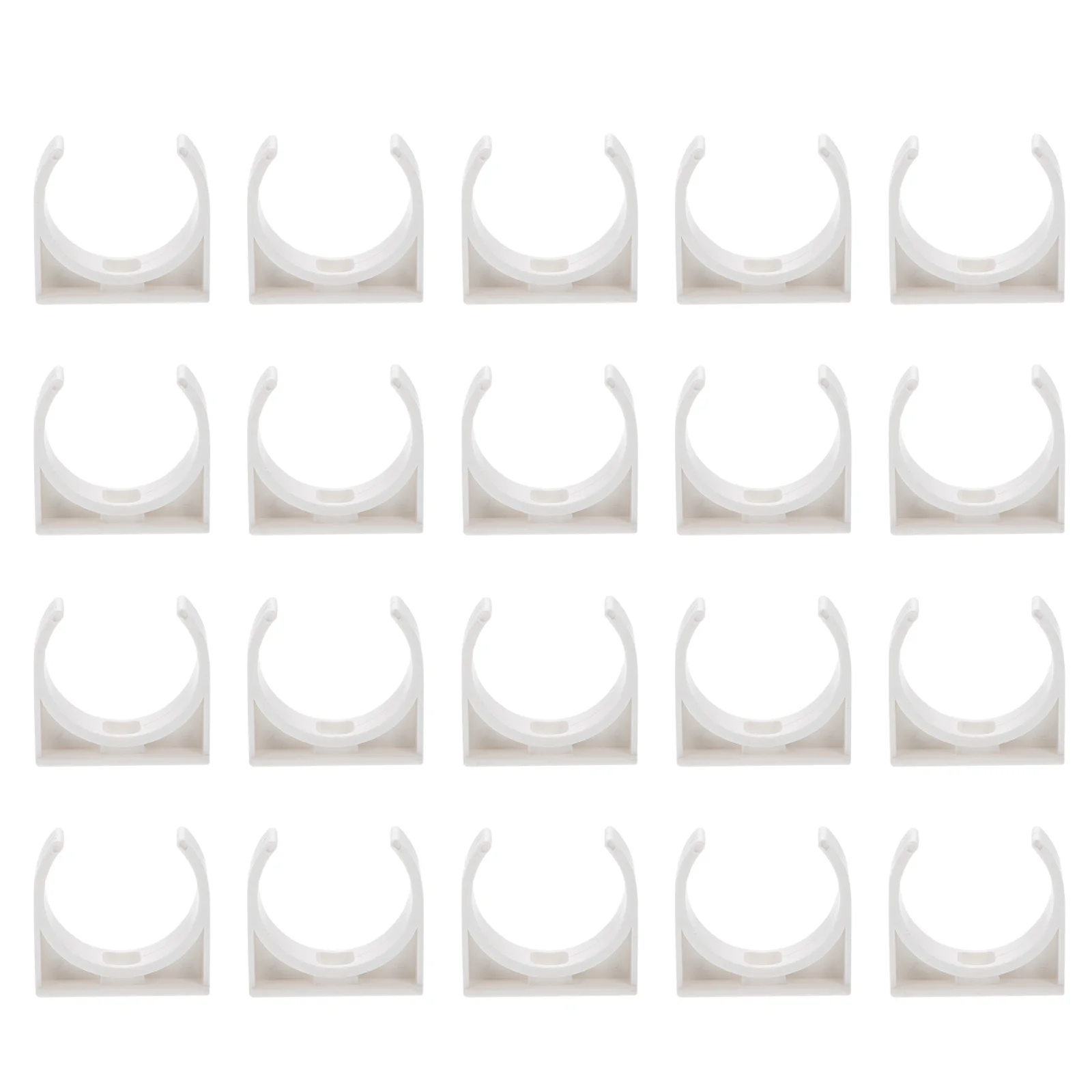 

50pcs U Shaped Pipe Clamp 40Mm Pvc Mounting Bracket For Hose Fixing Support Thin Wall Tubing Riding Horse Clamp