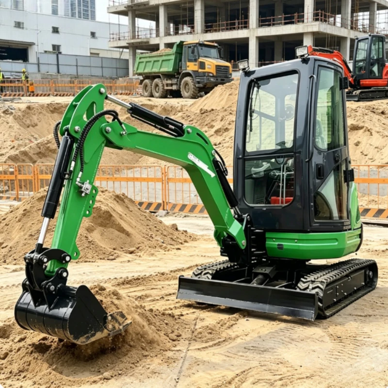 Mini Excavator 1 Ton Low Noise Design Hydraulic Digger for Residential Garden and Near-house Farm Operations