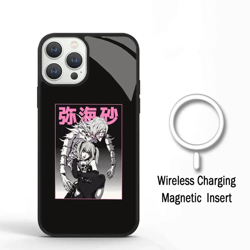 Amane D-Death Misa N-Note Phone Case For IPhone 11 12 13 14 15 Plus Pro Max Mirror Acrylic Cover For Magsafe