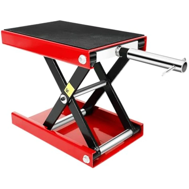 

1100 LBS Motorcycle Lift Scissor Jack with Wide Deck and Safety Pin for Motorcycles