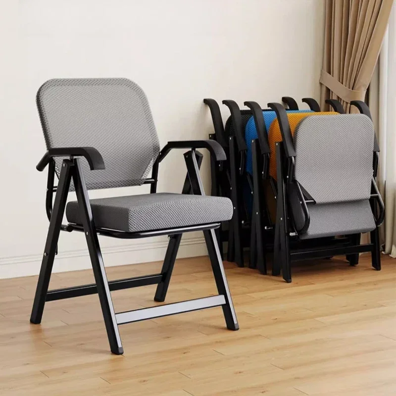Modern Folding chair Home leisure back chair Comfortable sedentary breathable office chair Dormitory homework chair