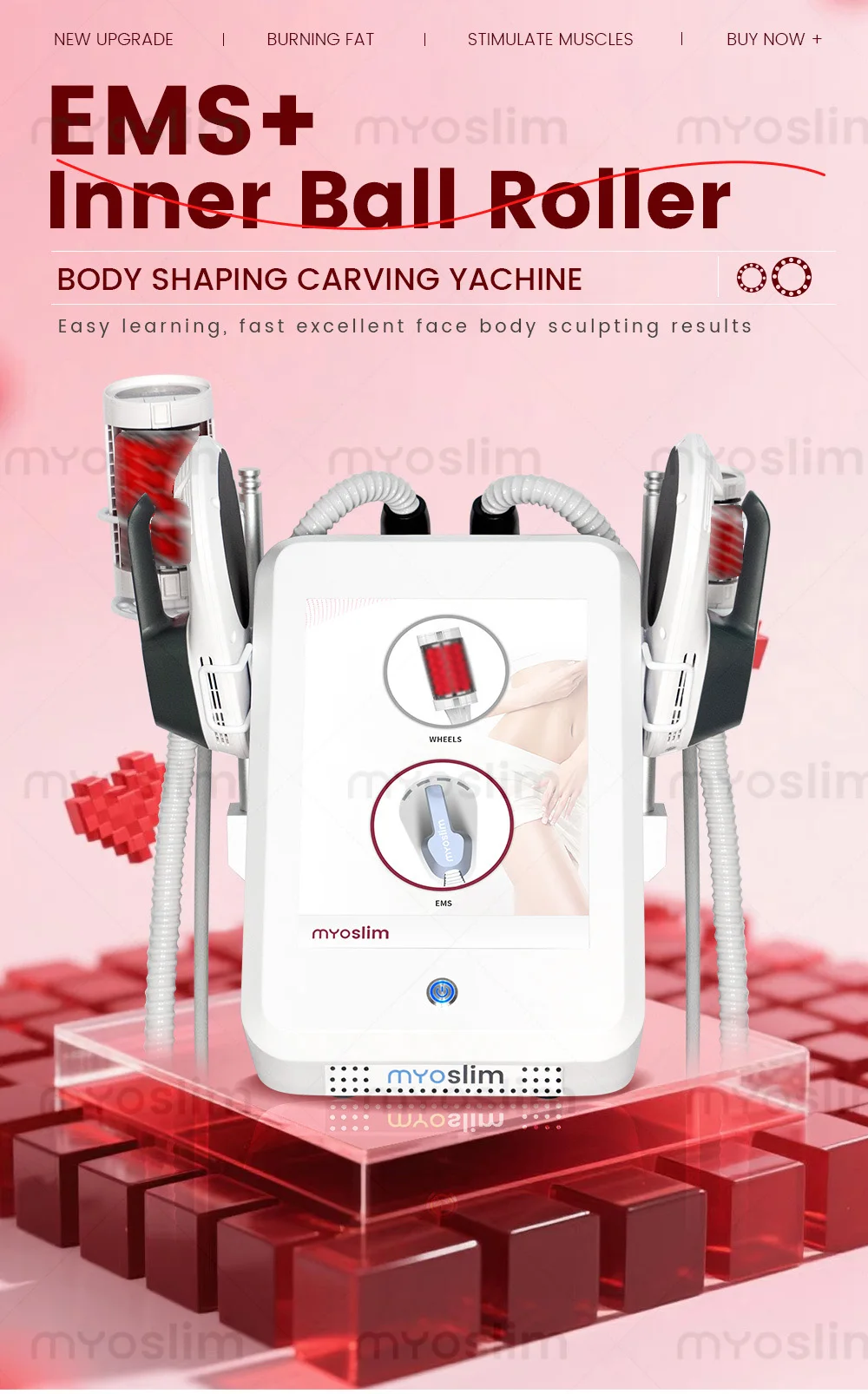 

Аппарат для коррекции фигуры и укрепления мышц MYOSLIM и EMS Nova Hi-EMT RF Roller 2-в-1: фитнес-тренажер для похудения и укрепления мышц, оборудование для салонов красоты и здоровья