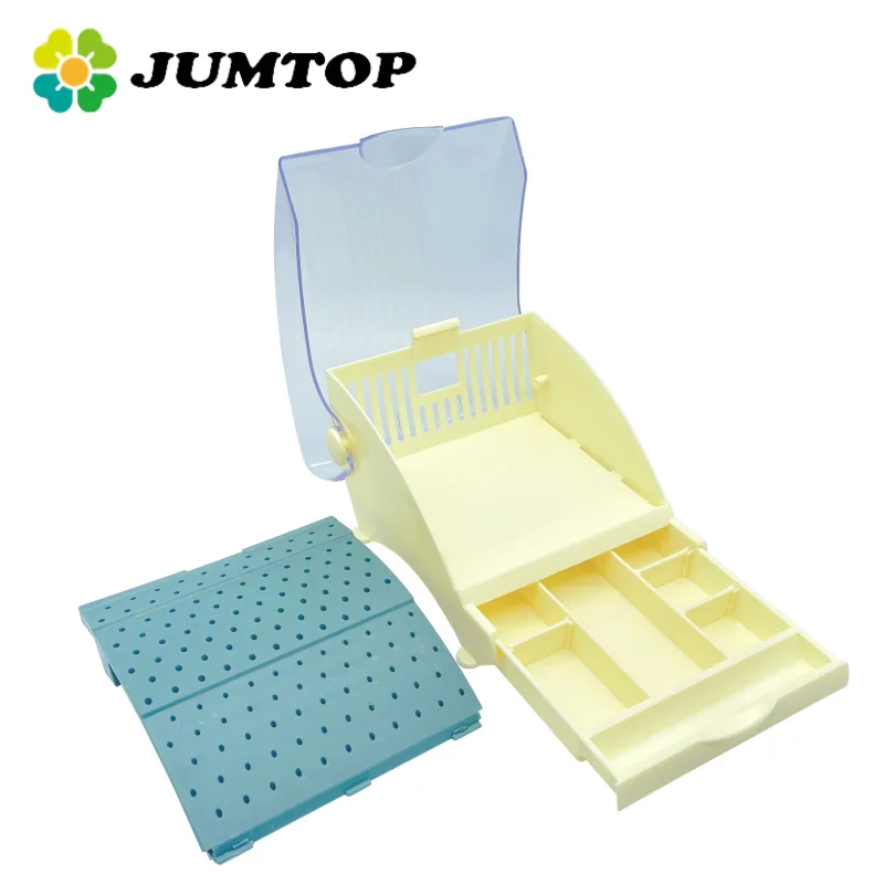 

JUMTOP 142 отверстия, коробка для стоматологической дезинфекции, держатель боров с выдвижным ящиком, чехол для стерилизатора боров