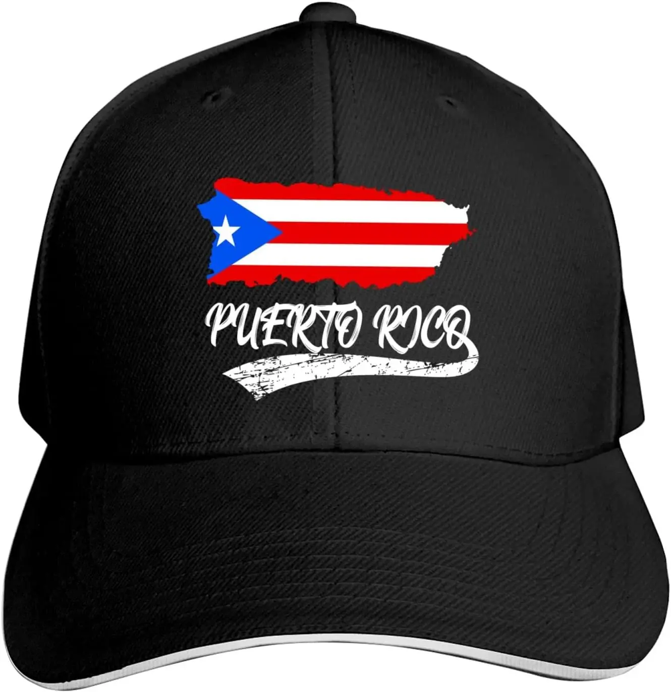 Dad Hat Flag Puerto Rico Island Map Baseball Cap for Men Women Snapback Hat Aldult Curved Brim Casquette Truck Hat