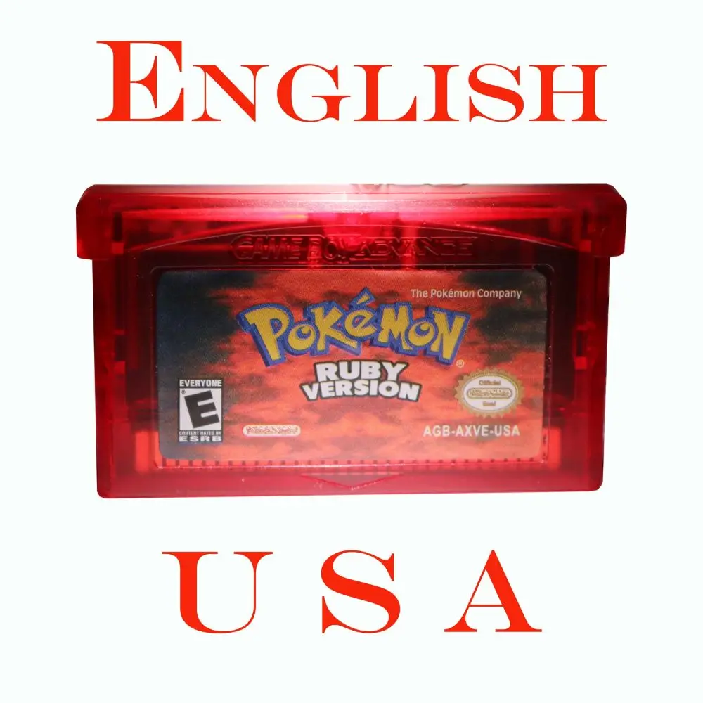 Dual decoding Pok é mon game cards, multiple versions of GBA game cards in the United States/United Kingdom/France/Germany/Spain