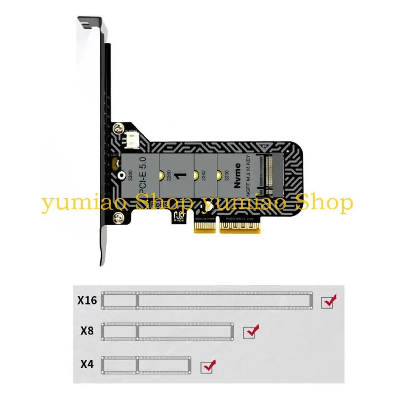 587B M.2 NVMe to PCIeX4 Adapter Card Enabling PCIe5.0 Enhances Fast Data Transfer for Intensive Gaming and Creative Work