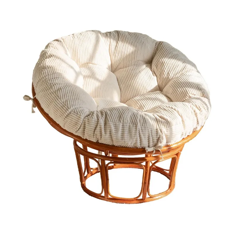 Waterproof Round Chair Cushion Thickened Sponge Pad for Outdoor Papasan Swing Rocking Chair