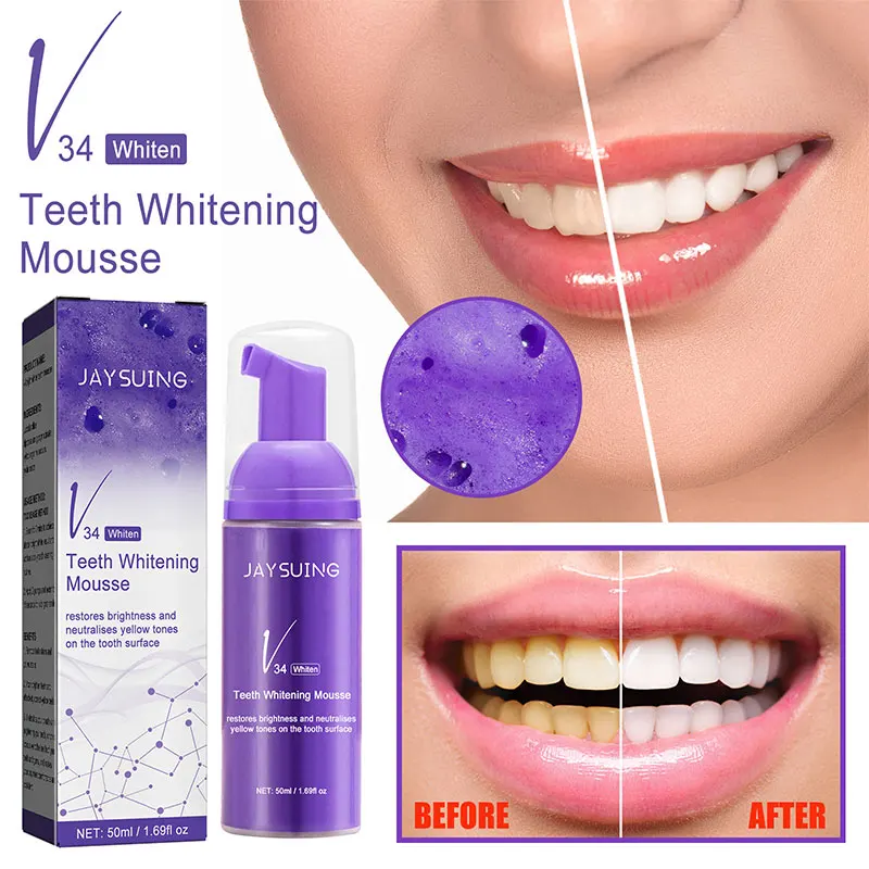 30ml/50ml Whitening Toothpaste V34 Reduce Yellowing Repair Tooth Dental Removing Tooth Stains Brightening Tooth Care Toothpaste