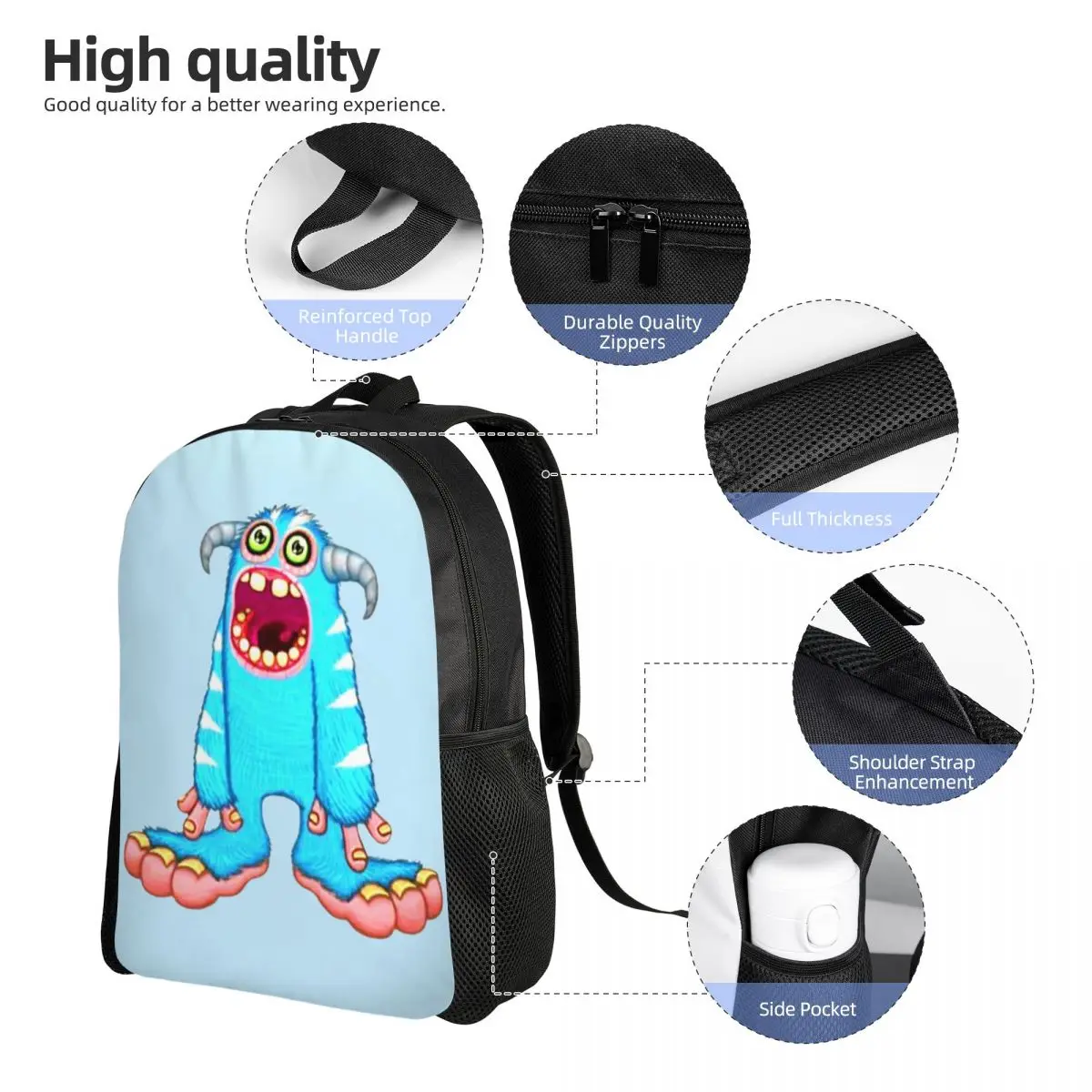 My Singing Monsters Wubbox Little Kids Backpack for Girls Boys Toddler Lovely Kindergarten Backpacks School Bag